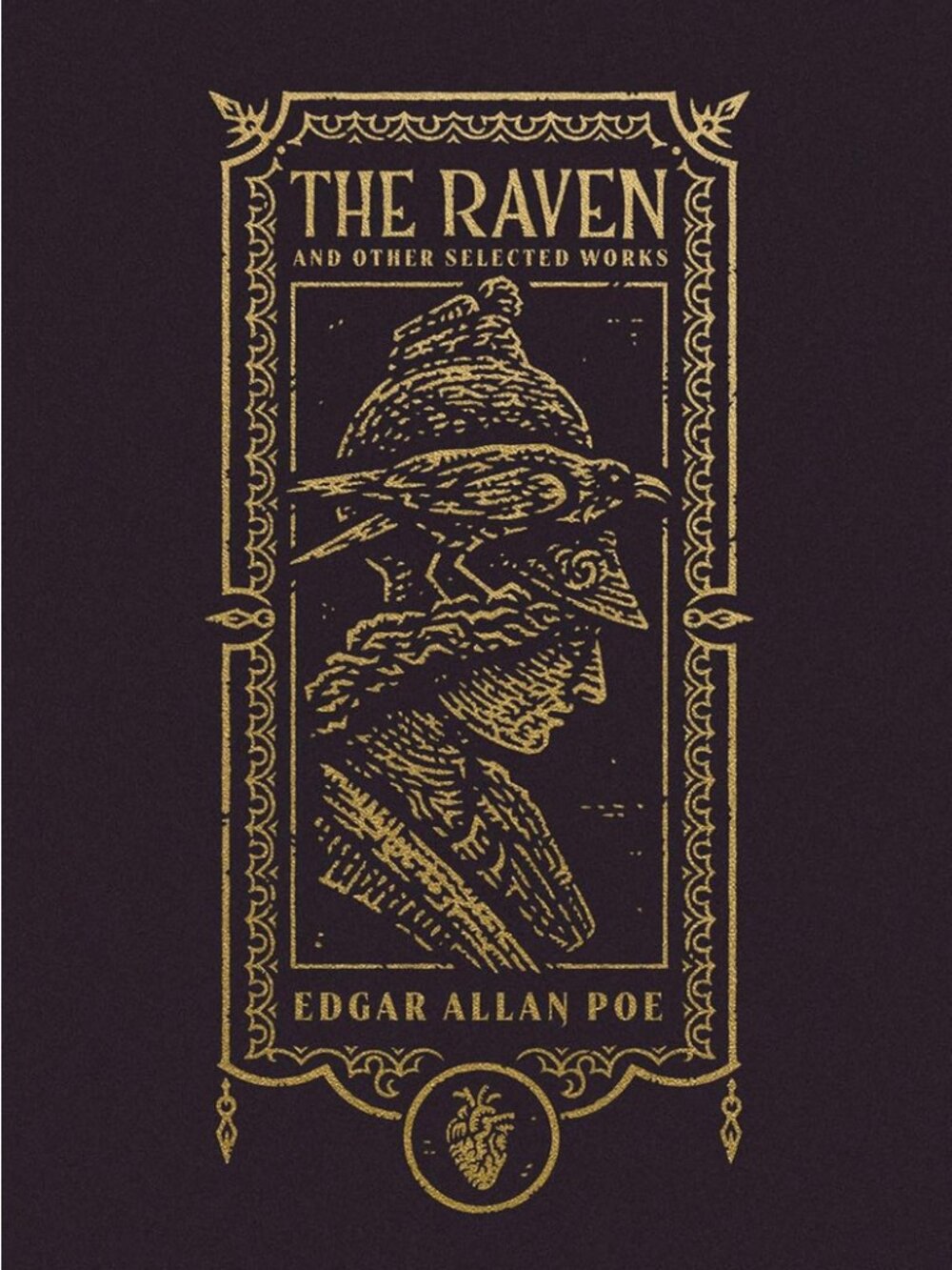 The Raven and Other Selected Works Gothic Halloween Gift by Edgar Allan Poe Book